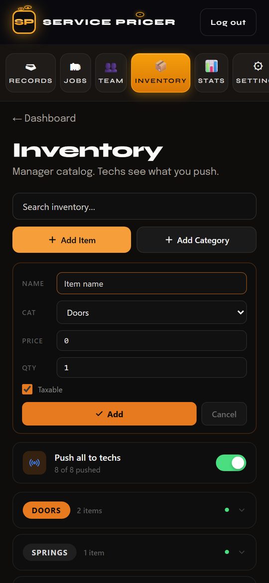 Pick Inventory: Add an item in seconds